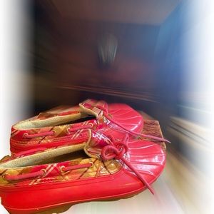 Women’s Saltwater Plaid 1 eye duck boots